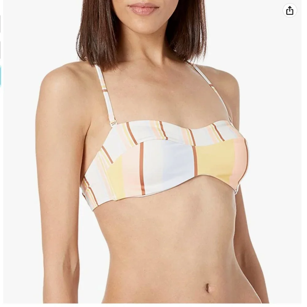 Billabong Feeling Sunny Striped Bandeau Bikini Top - Picture 3 of 6